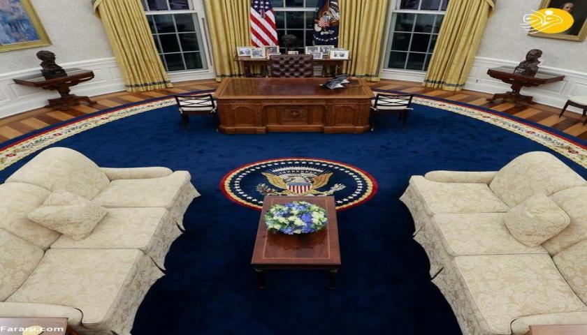 دفتر کار جدید جو بایدن رئیس جمهور آمریکا در کاخ سفید