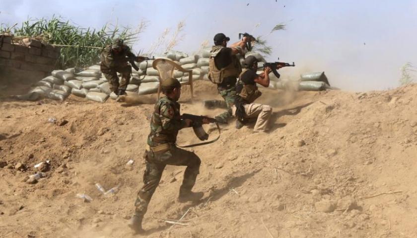 دفع حمله داعش در الانبار توسط نیروهای الحشد الشعبی