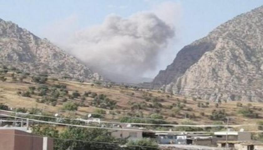 تداوم بمباران اقلیم کردستان از سوی ارتش ترکیە