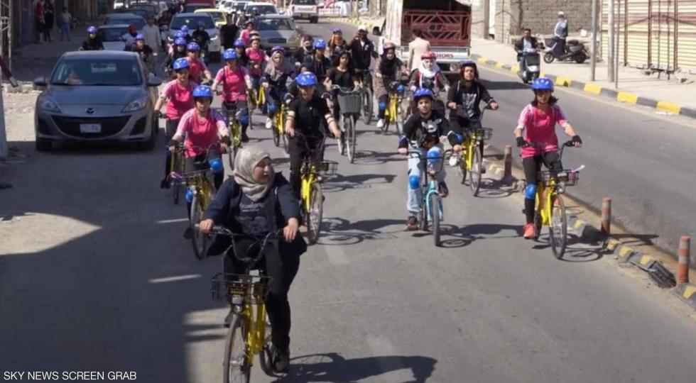 برگزاری مسابقە دوچرخە سواری زنان در موصل