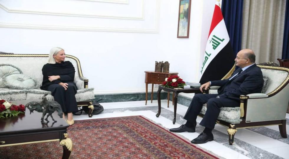 "انتخابات عراق" محور رایزنی "برهم صالح" و "جنین پلاسخارت"