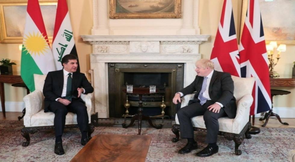 در دیدار با نچیروان بارزانی؛ تاکید نخست وزیر انگلیس بر اهمیت گسترش روابط اقتصادی با اقلیم کردستان