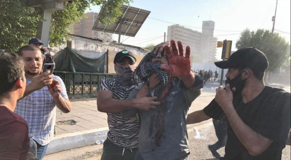 تنش در تظاهرات معترضان به نتایج انتخابات در بغداد
