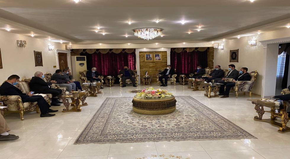 نشست معاون وزیر خارجه ایران با نمایندگان شرکت‌های فنی و مهندسی ایرانی در سلیمانیه
