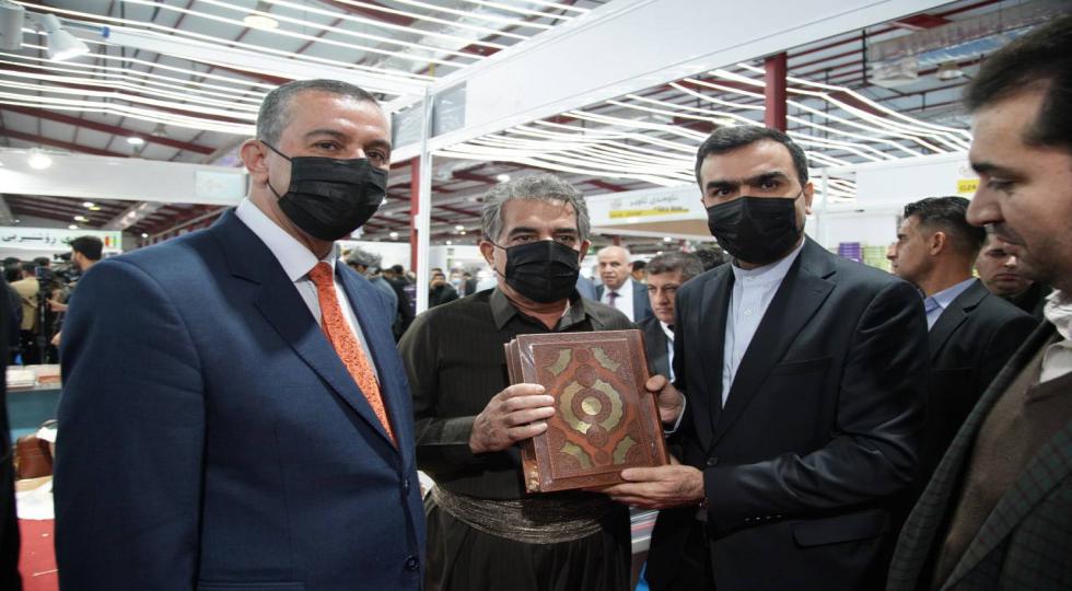 حضور سرکنسول ایران در مراسم افتتاحیه نمایشگاه بین المللی کتاب سلیمانیه + تصایر
