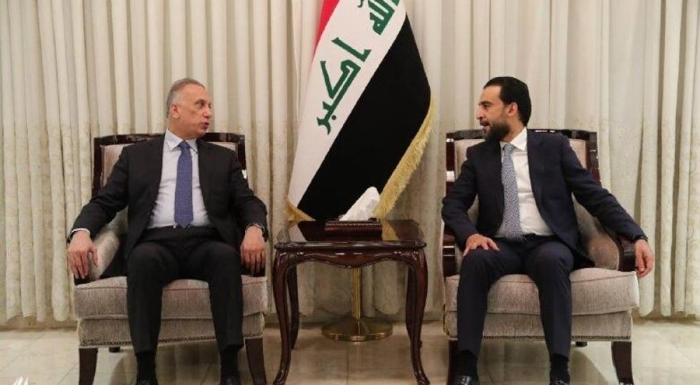 دیدار الکاظمی با الحلبوسی پس از انتخاب مجدد به ریاست مجلس عراق