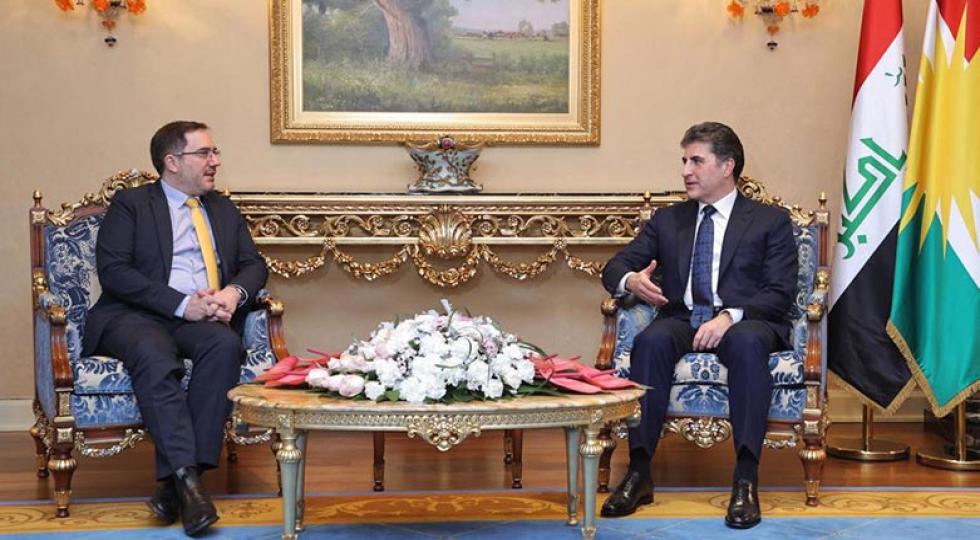 محورهای رایزنی نچیروان بارزانی و سفیر انگلیس در عراق