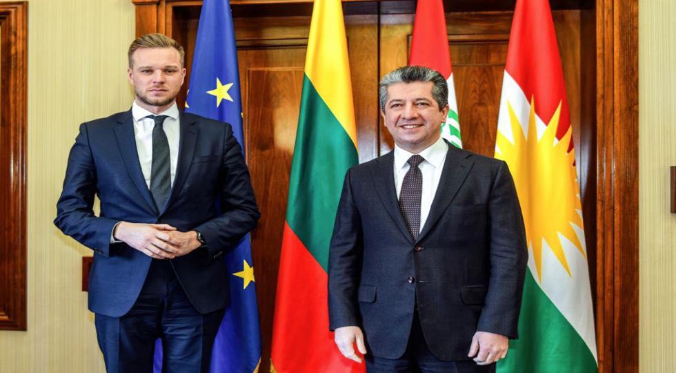 محورهای دیدار مسرور بارزانی و وزیر خارجە لیتوانی؛ تمرکز بر پروندە مهاجران