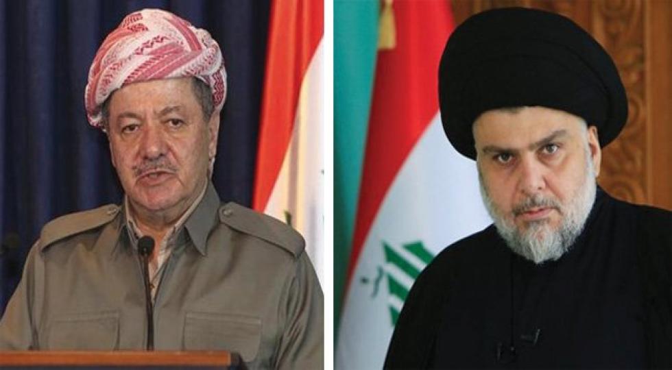رایزنی مقتدی صدر و مسعود بارزانی درباره تحولات سیاسی عراق