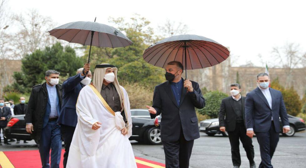دیدار و گفتگوی وزرای امور خارجه ایران و قطر در تهران + تصاویر