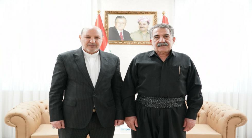 تسلیت سرکنسول ایران در اربیل بە وزیر فرهنگ و جوانان اقلیم کردستان