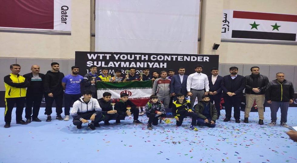 قهرمانی ورزشکاران ایرانی در مسابقات بین‌المللی تنیس روی میز سلیمانیه