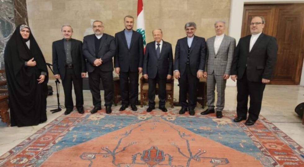 دیدار وزیر خارجه ایران با رئیس‌جمهوری لبنان و دبیرکل حزب‌الله
