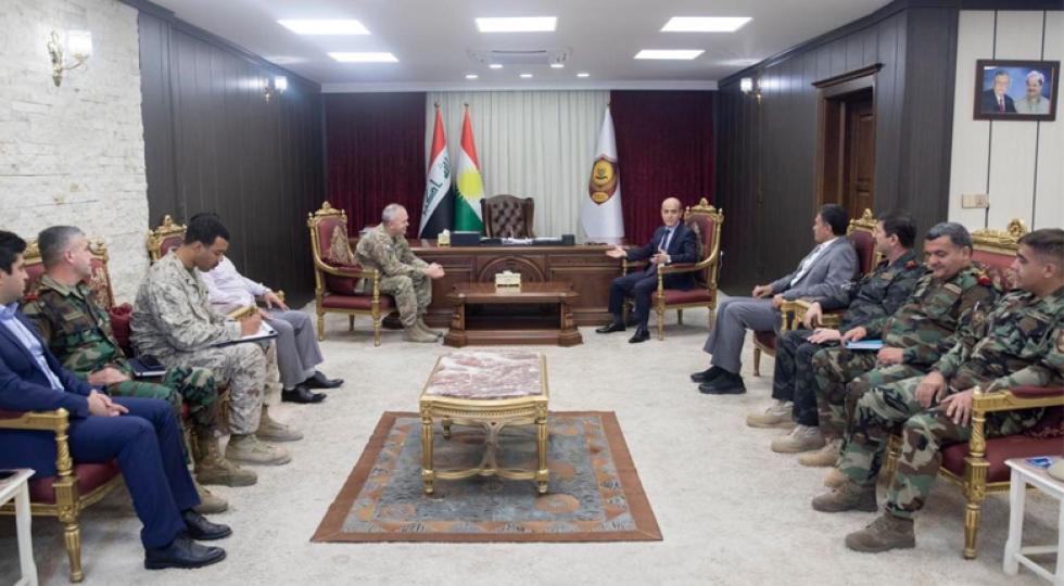 دیدار وزیر پیشمرگە اقلیم کردستان با مشاوران نظامی نیروهای ائتلاف