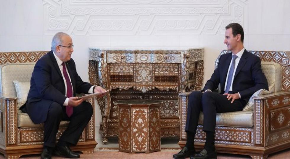 وزیر خارجه الجزائر در دیدار با اسد: سوریە ستون اصلی اتحادیه عرب است