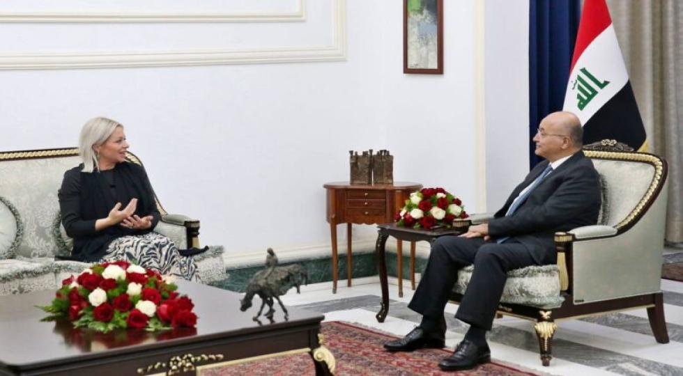 "راه های خروج از بحران سیاسی" محور دیدار رئیس جمهور عراق و نمایندە سازمان ملل