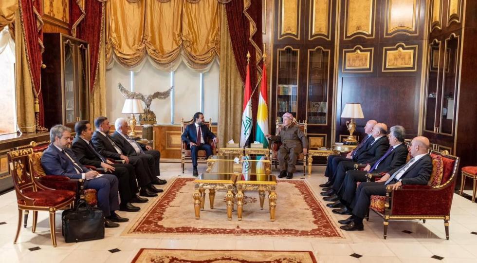 رایزنی الحلبوسی، الفیاض، السودانی و بارزانی پیرامون پرونده ریاست جمهوری عراق