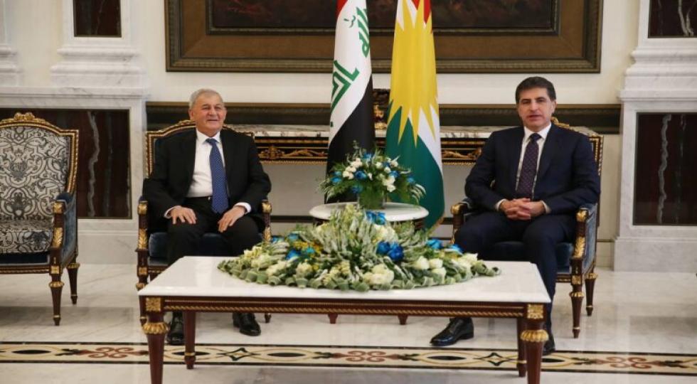 "روابط بغداد و اربیل" محور دیدار رئیس جمهور عراق و رئیس اقلیم کردستان