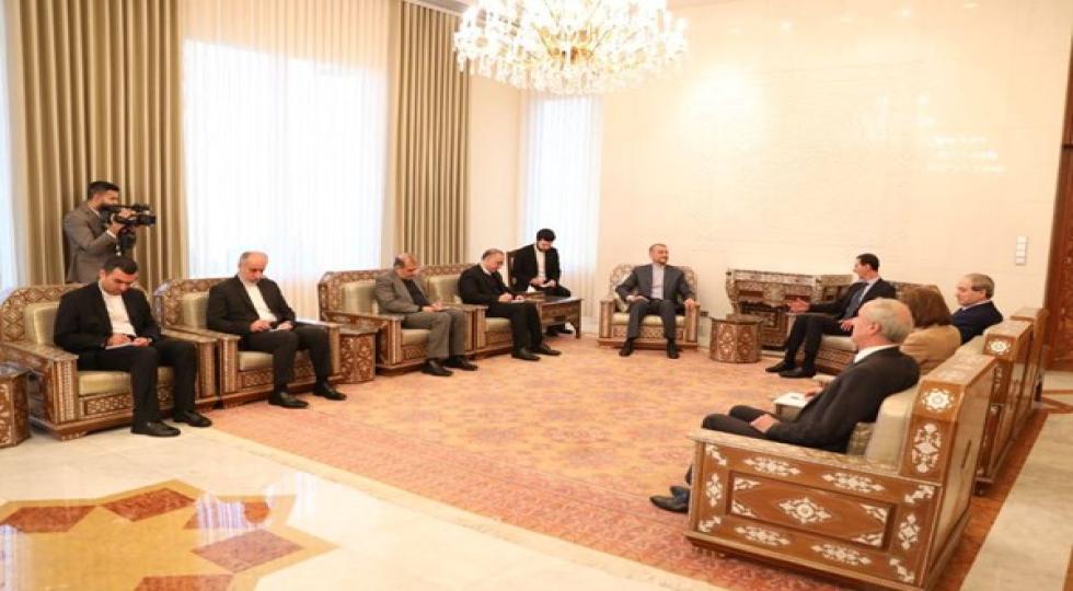 دیدار وزیر خارجە ایران با رئیس جمهور سوریە