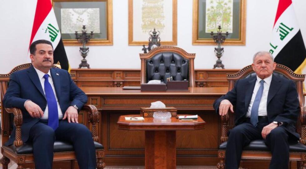تاکید بر اهمیت تسریع در تصویب قانون بودجه در دیدار رئیس جمهور و نخست وزیر عراق