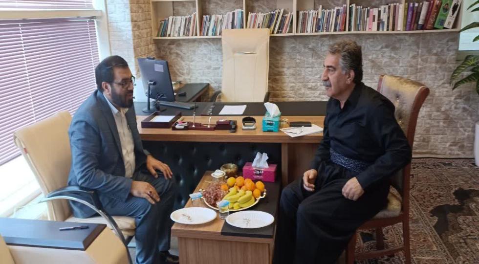 وزیر روشنبیری اقلیم کردستان با مدیرکل فرهنگ وارشاد اسلامی کردستان دیدار کرد