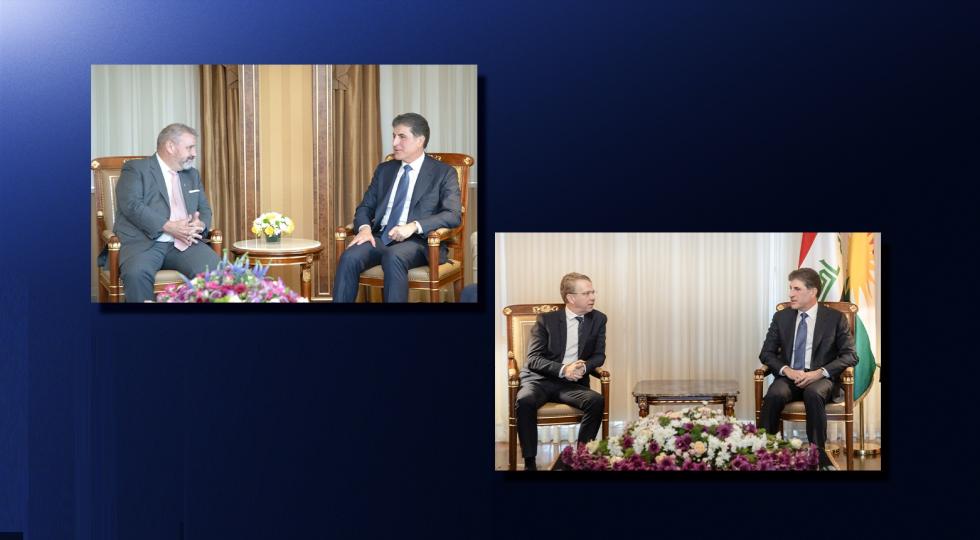 تاکید بر اهمیت برگزاری انتخابات پارلمانی در دیدار رئیس اقلیم کردستان و سفرای فرانسه و اتحادیه اروپا 