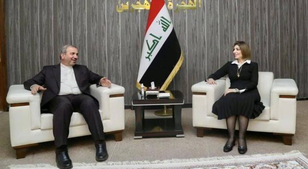 بررسی وضعیت شهروندان عراقی ساکن ایران در دیدار سفیر ایران و وزیر امور آوارگان عراق
