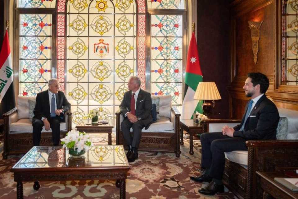 دیدار و گفت وگوی رئیس جمهور عراق و پادشاه اردن در امان 