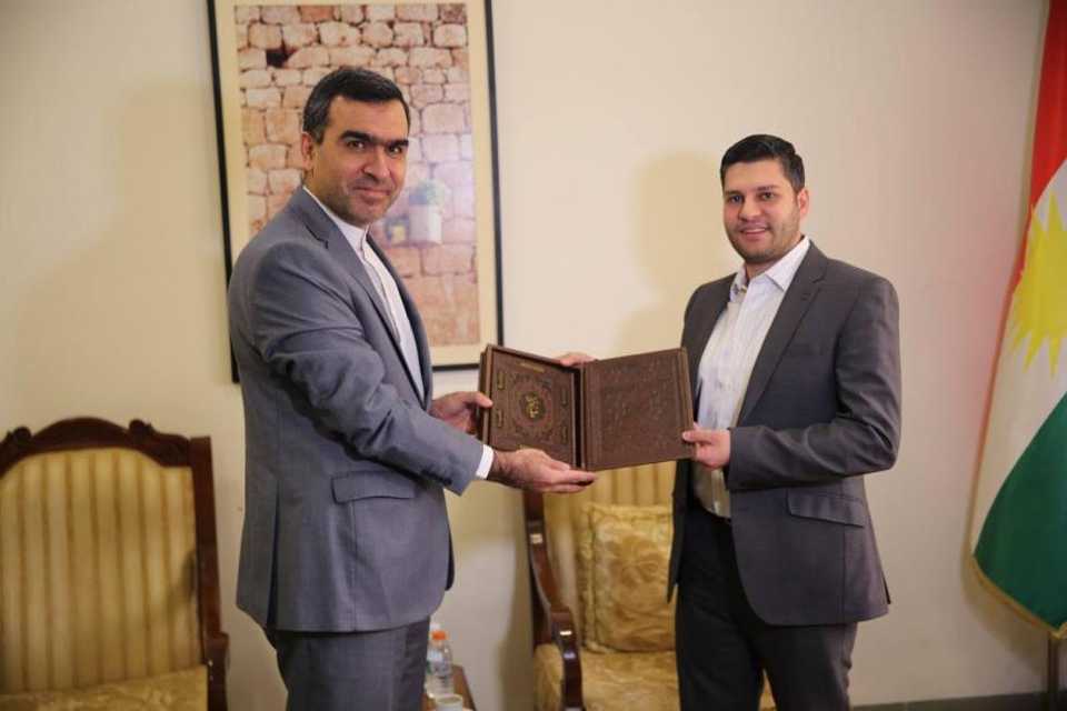 بازدید سرکنسول ایران در سلیمانیه از موسسه رسانه‌ای کردسات