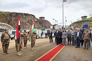 بە وێنە... پارێزگاری کرماشان گەیشتە هەڵەبجە
